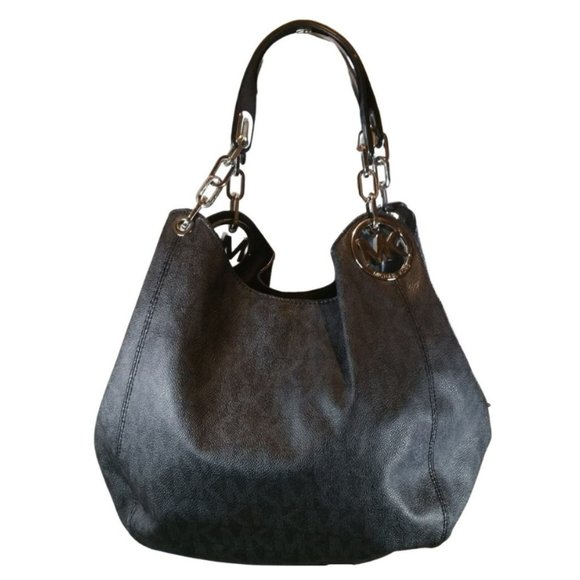 Michael Kors Handbags - Used- Excellent- Michael Kors Fulton Chain Large Logo Monogram Shoulder Bag
